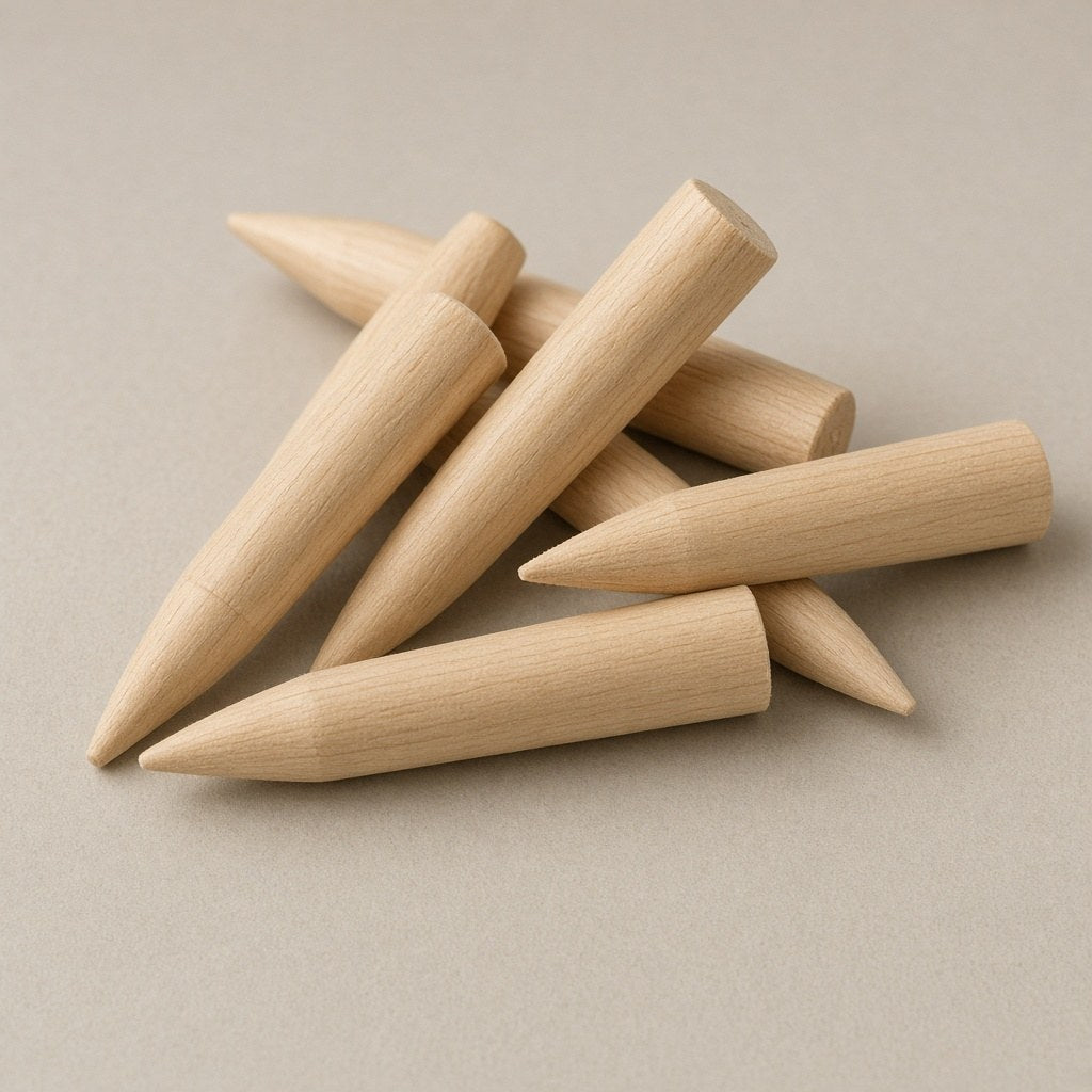 Wooden pegs